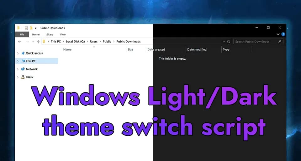 Windows theme switch script